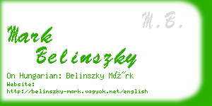 mark belinszky business card